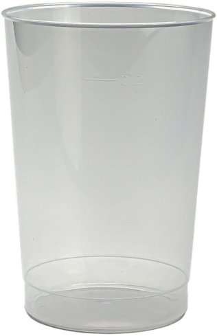 2 dl Plastikbecher (Wein) hart, neutral, unzerbr. EW 25-Pack