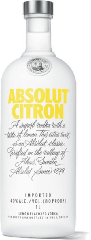 Absolut Citron Flavored Vodka 40% EW 6 x 70cl