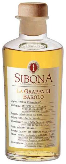 Grappa Sibona di Barolo 42% EW 6 x 50cl