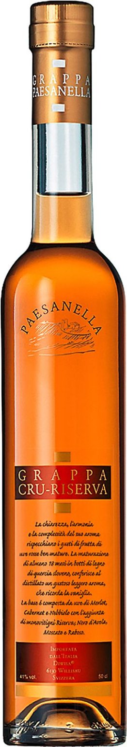 Grappa Paesanella Cru-Riserva 41% EW 6 x 50cl