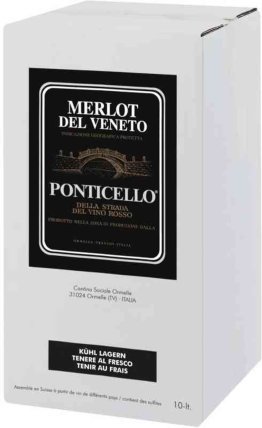 Merlot Ponticello del Veneto 10-Lt. Bag EW 10 Lt. Bag Box