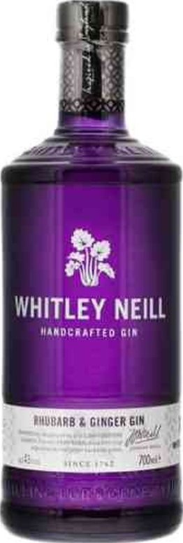 Whitley Neill Rhubarb & Ginger Gin 43% EW 6 x 70cl