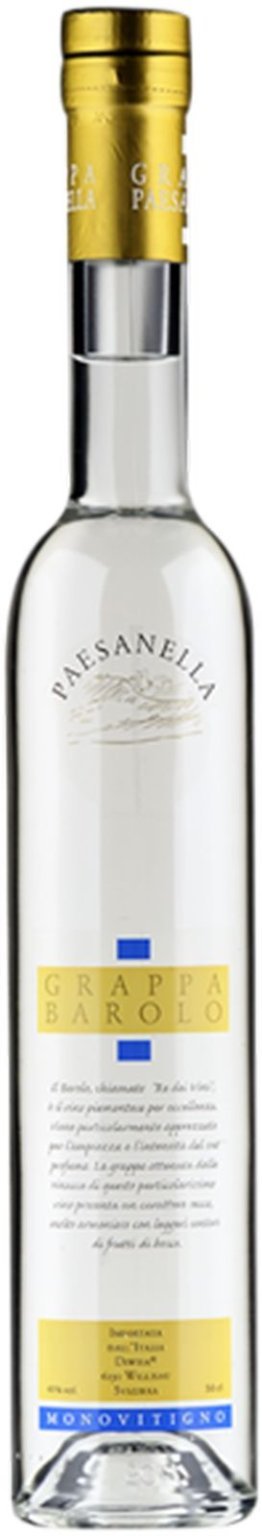 Grappa Paesanella Barolo 41% EW 6 x 50cl