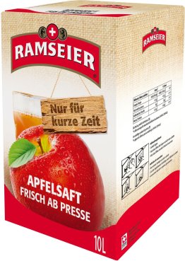 Ramseier Apfeldrink BIB Postmix 10,0l EW 10 Lt. Bag Box