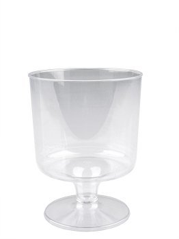 1,7 dl Plastik-Weinglas Neutral, mit Fuss, zerbrechlich EW 10-Pack